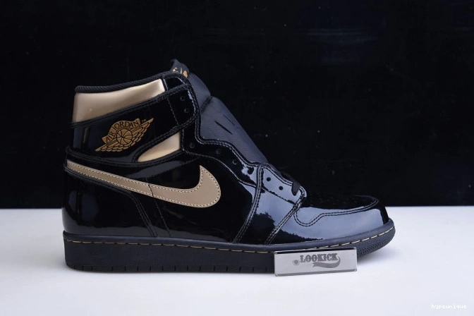 HYPE 555088-032 AIR BLACK METALLIC GOLD HIGH 1 (2020) JORDAN RETRO 0702